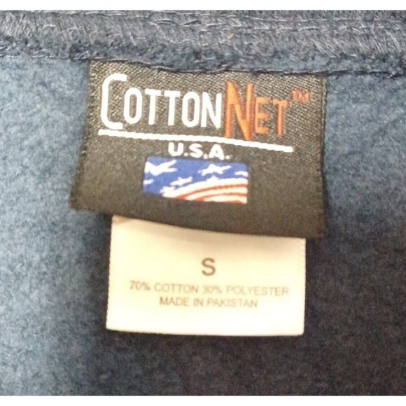 Cotton Net Ocean Isle Beach, NC Men's Navy Full Zip Hoodie Sz S Pockets - Picture 3 of 9